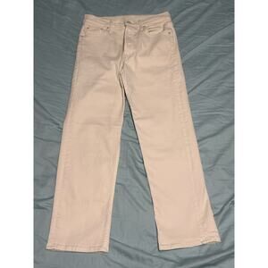 Mother The Tomcat Jeans 27 Button Fly Cream Puffs Straight Crop USA